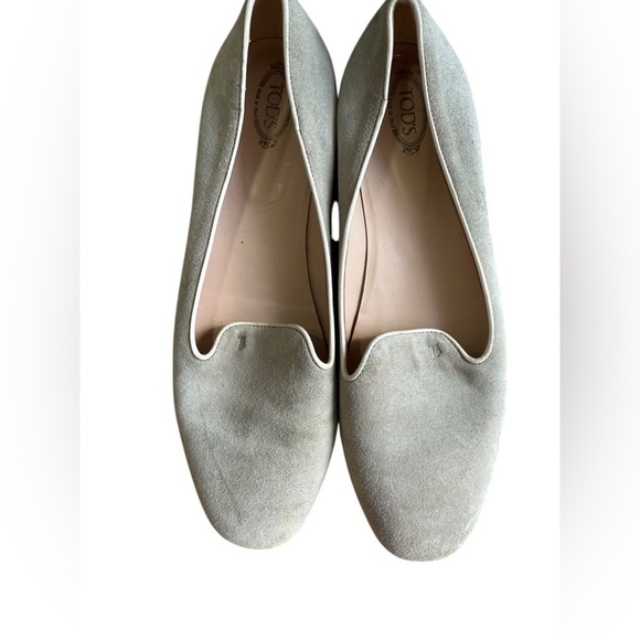 Tod’s Women’s Gray Suede Loafer Flat Size 10.5 - Picture 1 of 9